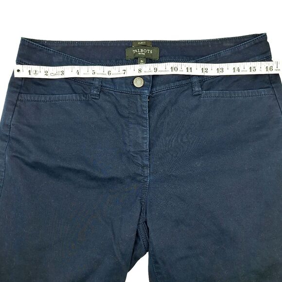 Talbots Petite Curvy Mid-Rise Lightweight Denim Jeans Dark Wash Sz 8P - Picture 7 of 14
